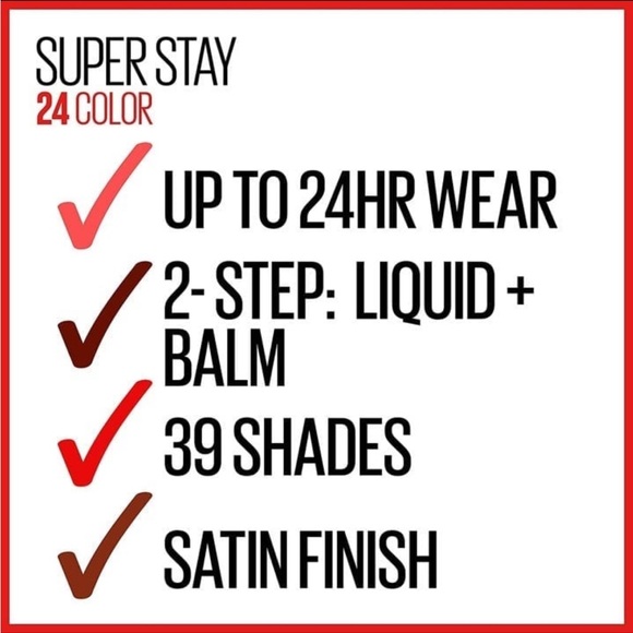 Maybelline Super Stay 24 Color 2-Step Liquid Lipstick 200 Eternal Cherry - Picture 5 of 9